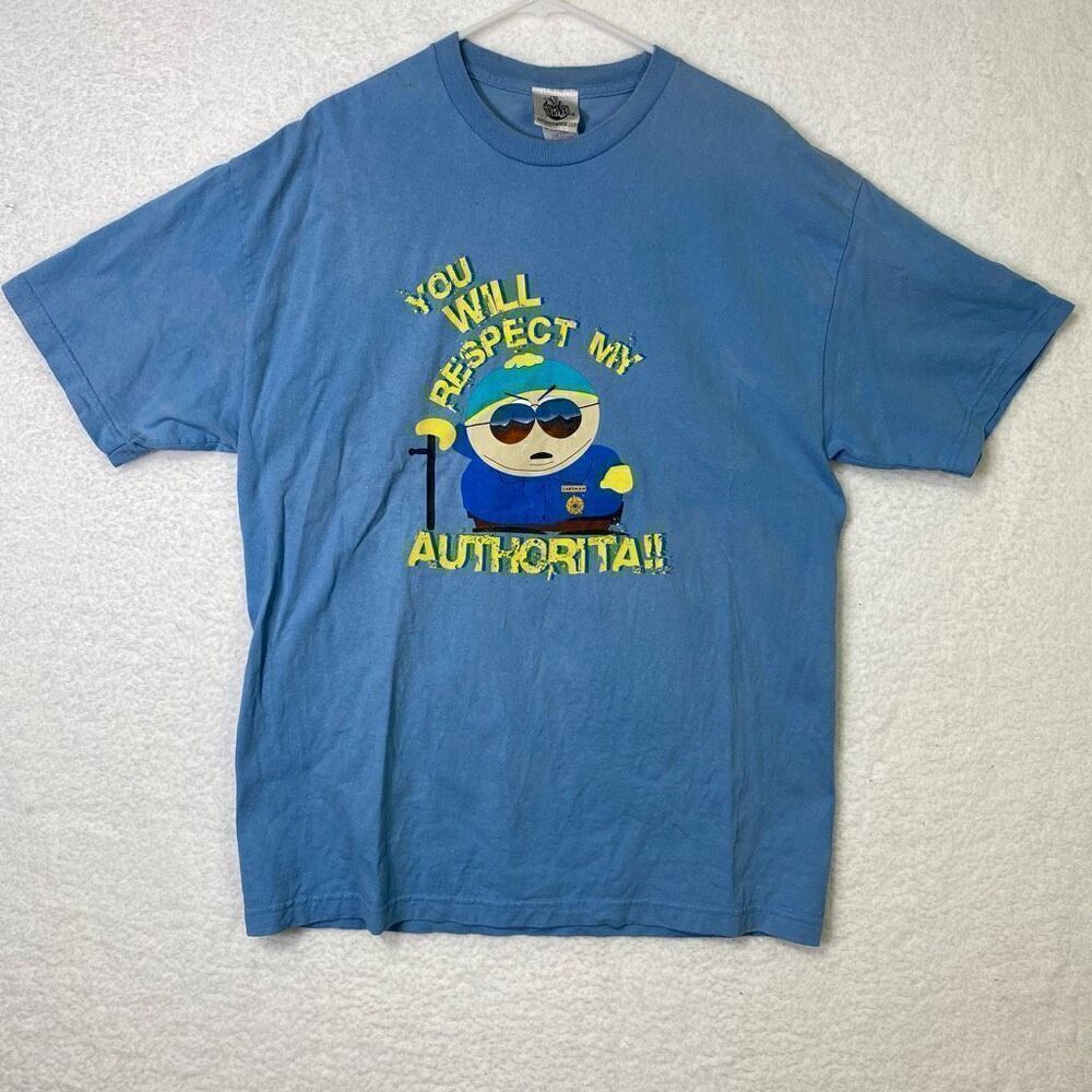 Vintage 2005 Comedy Central Mens South Park Cartman Authority CArtoon T-shirt XL